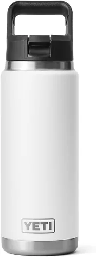 Miniatura 3 de YETI Rambler - Botella de acero inoxidable aislada al vacío con tapa y popote, 26 onzas, color negro