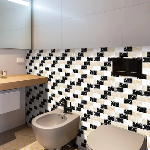 Miniatura 5 de Adhesivos para azulejos de mosaico, azulejos de pared de mosaico, despegar y pegar, ladrillo para salpicaduras de cocina, azulejos de pared 50 hojas
