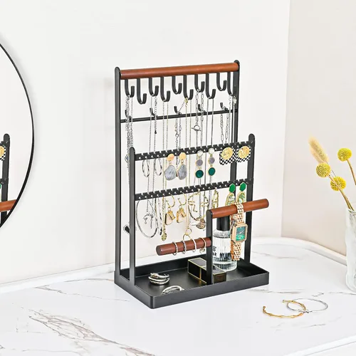 Miniatura 8 de ProCase Organizador de Joyas Soporte Organizador de Collares Soporte para Aretes, Soporte de Joyería de 6 Niveles Soporte para Collares con 15