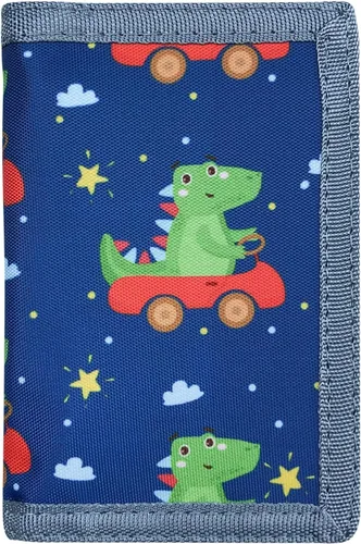 Cartera RFID de camuflaje, billetera de nailon triple para hombres, mini monedero triple con cremallera para niños, 025-DV DS