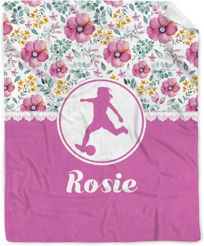 Miniatura 47 de Manta de fútbol para niñas, regalos de fútbol para niñas y niños, manta de franela de forro polar suave y cálida para niñas, regalos de fútbol