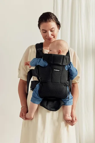 BabyBjörn Portabebés libre, malla 3D, negro