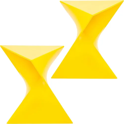 Miniatura 16 de LeisureMod Randolph - Mesa auxiliar apilable de 15.75 pulgadas, resistente a la intemperie, versátil mesa auxiliar triangular de plástico para sala