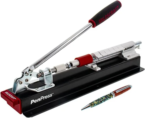 Miniatura 3 de Milescraft 4701 Pen Press – Une bolígrafos torneados y proyectos – Diseño avanzado con resorte que mantiene la pieza de trabajo en su lugar y ajusta