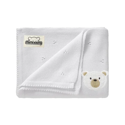 Miniatura 9 de mimixiong Manta de algodón orgánico para bebé, de punto neutro, suave, para cuna, cuarto de bebé, bebé, bebé, niña, 40 x 30 pulgadas (verde)