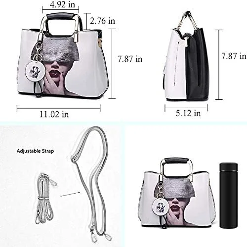 Miniatura 5 de Nevenka Monederos y bolsos para mujer con asa superior, bolsos de hombro de cuero para mujer