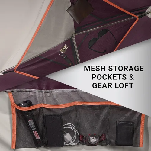Miniatura 6 de Coleman Skydome Camping Tent with 5 Minute Setup, 2/4/6/8 Person Weatherproof Tent with Rainfly & Carry Bag, 20% More Headroom Than Traditional