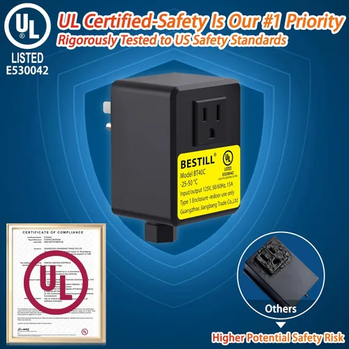 Miniatura 2 de Kit de interruptor de aire para eliminación de basura BESTILL - Certificado UL, botón de presión de 3.6" de largo en acero inoxidable con acabado