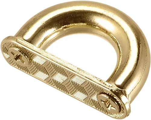 Miniatura 3 de uxcell Hebilla de puente de arco, conector de anillo en D de metal, grillete para colgar bolsas, correa de bolso, bricolaje y manualidades Tono