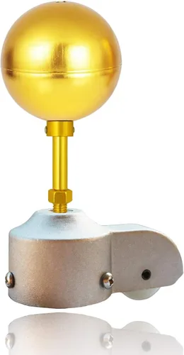 EKEV Juego de polea para camión y adorno de bola superior anodizado dorado, apto para la mayoría de postes de bandera de Estados Unidos estándar
