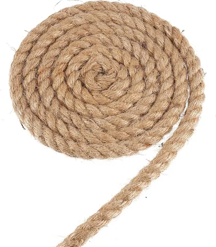 Miniatura 3 de JAPCHET Cuerda de yute natural de 164 pies x 0.394 in, cuerda de yute trenzado de 3/8 pulgadas, cuerda de arpillera fuerte para manualidades
