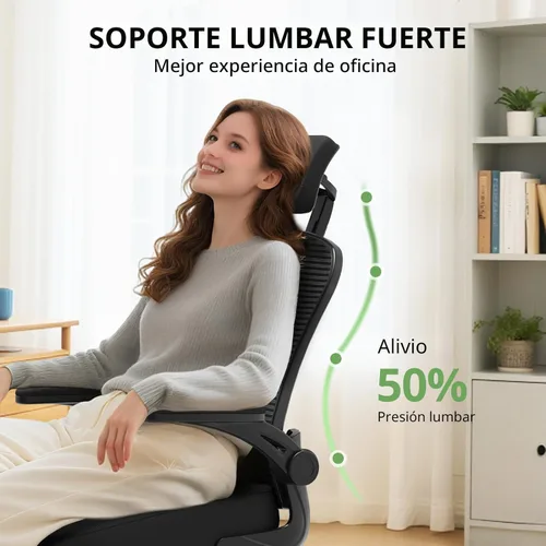 Miniatura 3 de Silla de oficina ergonómica, capacidad de 330 libras, silla de computadora con respaldo alto para largas horas, cómoda, silla ejecutiva giratoria