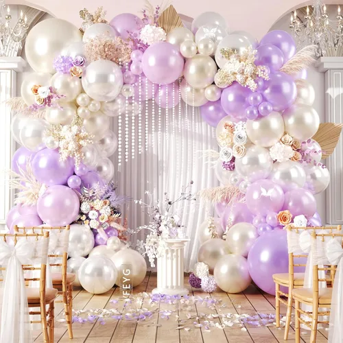 Miniatura 11 de Kit de arco de guirnalda de globos rosados, kit de arco de globos de color rosa, amarillo y naranja, globos de látex para fiesta de cumpleaños, baby