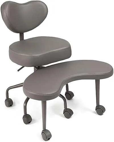 Miniatura 10 de Silla de escritorio extragrande, para sentarse con piernas cruzadas, con cojín de respaldo y reposabrazos ajustables, fabricada en tela, con ruedas