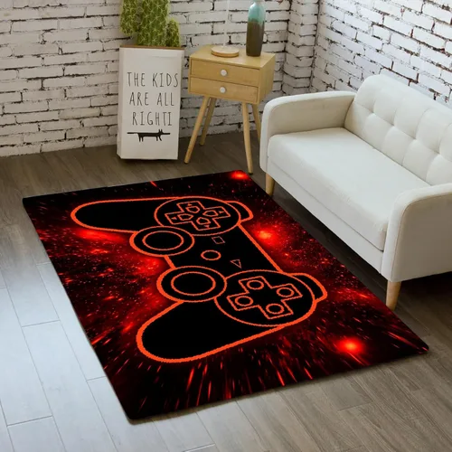 Miniatura 20 de Alfombras de Jugador para Dormitorio de Niños, Pintura de Dibujos Animados con Gamepad, Alfombra para el Hogar para Adolescentes, Decoración Genial