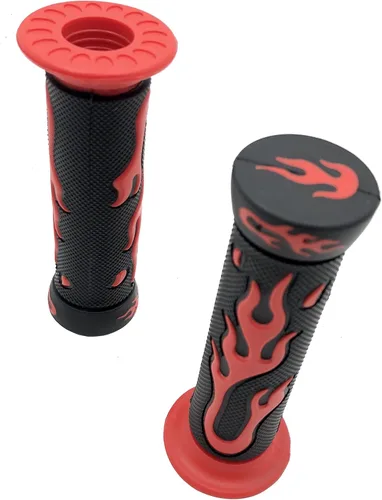 Miniatura 5 de XH4067-RED-22 ATV Watercrafts Flame Gel Style Grips Red Quad (7/8 pulgadas en ambos lados)