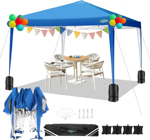 Miniatura 23 de COBIZI - Toldo desplegable de 10 x 20 pies con 6 paredes, impermeable y con protección UPF 50+, ideal para bodas, fiestas, eventos al aire libre