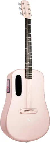 LAVA ME 4 Guitarras eléctricas acústicas de fibra de carbono, guitarra de audio inteligente de viaje con pantalla táctil de 3.5 pulgadas, sistema