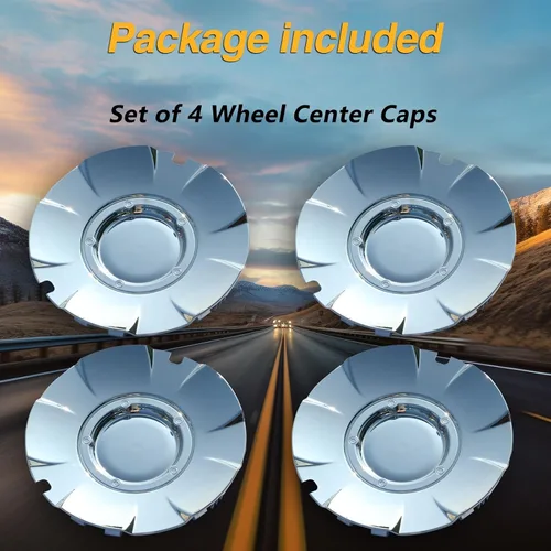 Miniatura 6 de FUSCH Tapas de Centro de Rueda Cromadas (Se ajusta a ruedas de aleación de 5 radios de 20") Compatibles con 2003-2007 Chevrolet Silverado 1500 SS