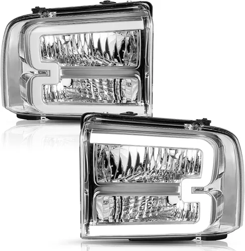 Miniatura 9 de TUSDAR Juego de montaje de faros delanteros para Ford F250 F350 F450 F550 Super Duty 2005-2007 / Ford Excursion 2005 lado del conductor