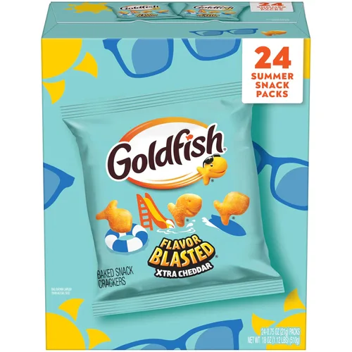 Miniatura 19 de Goldfish Galletas de Queso Cheddar, Galletas de Snack Horneadas, Paquetes de Snack de 1 onza para Llevar, Caja de 20