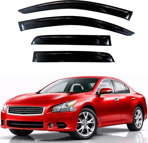 Miniatura 261 de KPY Visor de ventana compatible con Hyundai Tucson 2021-2025, 4 piezas de deflector de ventilación para ventana lateral, estilo Mugen, protector