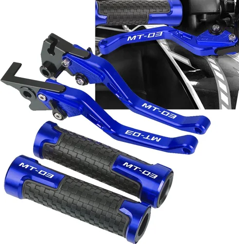 Miniatura 2 de DOUKI Para Yamaha MT03 2005-2006 MT-03 MT 03 Motocicleta Palancas de embrague de freno corto embrague embrague empuñaduras Agarres extremos manillar