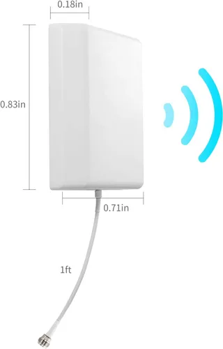 Miniatura 2 de XRDS-RF Antena de panel interior de banda ancha direccional de montaje en pared interno amplificador de señal 8dBi WiFi Antena externa 698 a 2700 MHz