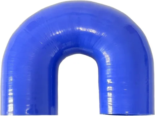 Miniatura 9 de Manguera de acoplamiento de silicona con forma de curva en U de 180 grados, 1.75 pulgadas de diámetro interior (45mm), tubo de codo de silicona Negro