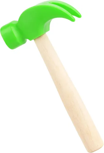 Miniatura 11 de Fowecelt Juguetes de martillo de madera, martillos de simulación, herramientas de mantenimiento, juguetes educativos para niños, suministros de Rojo