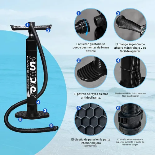 Miniatura 6 de FunWater Inflatable Ultra-Light Stand Up Paddle Board for All Skill Levels with Premium SUP Paddleboard Accessories,Non-Slip Comfort Deck for Youth