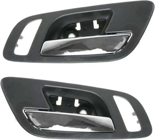 Miniatura 44 de TRQ Juego de 2 manijas de puerta interior trasera cromada y cachemira para Chevy GMC