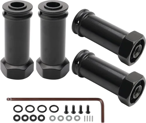 Paquete de 4 adaptadores hexagonales de aluminio para cubo de rueda de 0.472 in, extensión de 1.181 in, piezas de actualización para Traxxas Slash