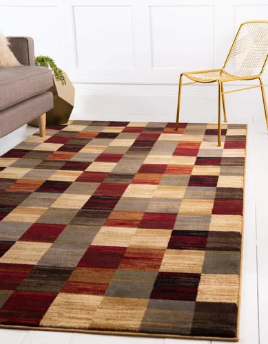 Unique Loom Barista Collection - Alfombra Gava (2' 2" x 3' 1" Rectangular, Multi/ Marrón)