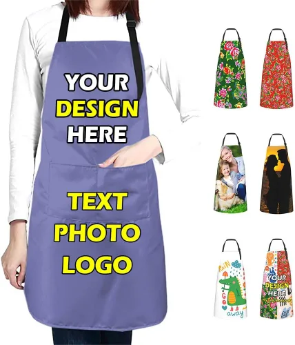 Miniatura 36 de Delantales impermeables personalizados para diseñar tu propia imagen, logotipo, texto, añadir fotos, delantal para cocinar hornear, 33 x 27.5
