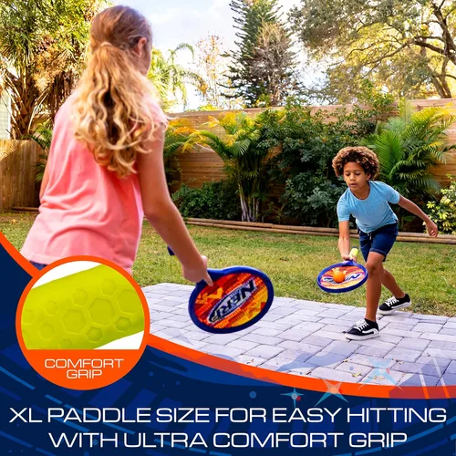 Miniatura 3 de Nerf Small Driveway Tennis Set for Kids - 2 Player Kids Tennis Set - Rackets and Foam Ball - Indoor + Outdoor - (2) Rackets + Foam Ball Included