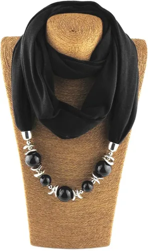 Miniatura 9 de W-FIGHT - Collar para mujer, diseño de bufanda, color sólido