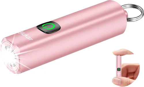 Miniatura 10 de Blukar Linterna EDC Recargable, Mini Linterna de Llavero de 360L con 3 Modos de Iluminación, Función de Memoria, Impermeable, Luz de Bolsillo