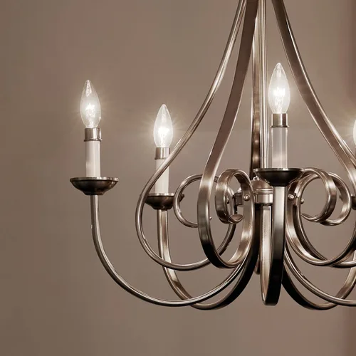 Miniatura 8 de Kichler Dover - Lámpara de araña de 5 luces de 24.5 pulgadas en níquel cepillado