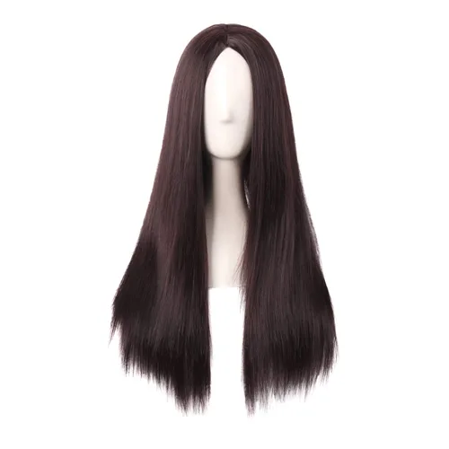 Miniatura 21 de MapofBeauty - Peluca larga y lacia natural especial para mujer de 28 pulgadas/70 cm (marrón)