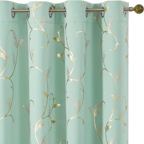 Miniatura 15 de BUHUA Cortinas Opacas de 63 Pulgadas de Largo, 2 Paneles con Aislamiento Térmico, Tratamiento de Ventana para Dormitorio, Cortinas Oscurecedoras