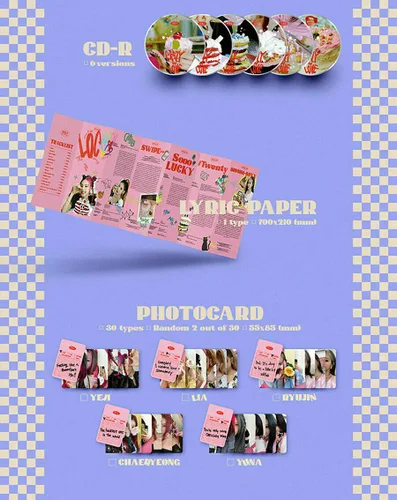 Miniatura 4 de ITZY CRAZY IN LOVE 1er álbum YUNA Ver. Libro de fotos 1ea 64p+1ea papel lírico+2ea tarjeta de fotos+2ea tarjeta Polaroid+1ea paquete de pegatinas