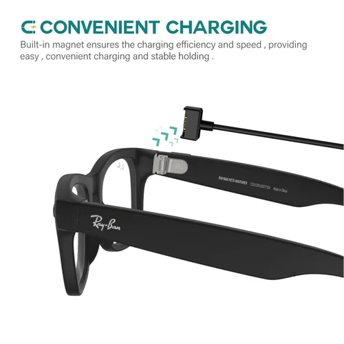 Miniatura 5 de TUSITA Cable de carga compatible con lentes inteligentes Ray-Ban Stories - 1M