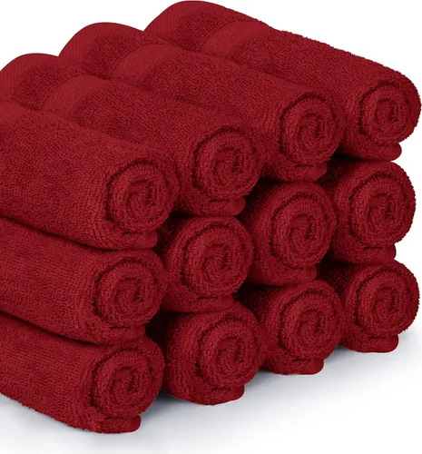 Miniatura 2 de Utopia Towels Juego de 12 toallas pequeñas (12 x 12 pulgadas), 100% algodón hilado en anillo, altamente absorbentes y suaves al tacto, esenciales