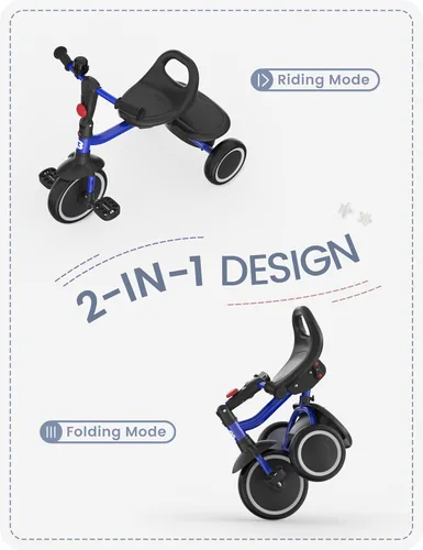 Miniatura 2 de besrey Triciclo para niños pequeños con campana, triciclo para niños de 18 meses a 5 años, triciclo para niños, bicicleta para niños de 1.5 a 5
