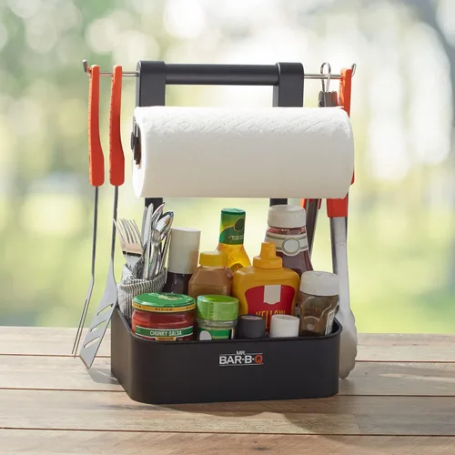 Miniatura 7 de Mr. Bar-B-Q Organizador plegable para parrilla, almacena todos tus accesorios de barbacoa en un solo lugar, perfecto para cocinar al aire libre