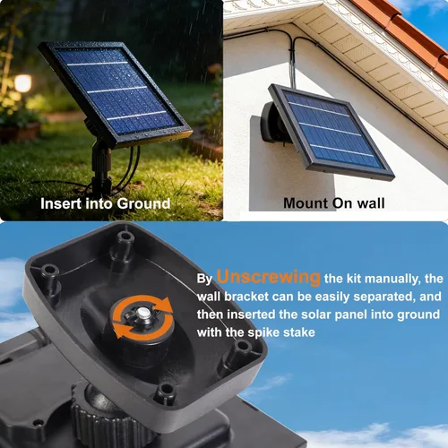 Miniatura 6 de SUNLONG Foco LED de luz blanca cálida con aluminio fundido, alimentado por energía solar, para exteriores, jardín, patio, paisaje, árbol, Blanco