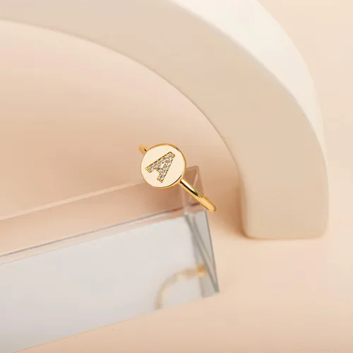 Miniatura 3 de PAVOI Anillo apilable chapado en oro de 14 quilates para mujer Anillos de moda