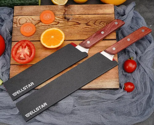 Miniatura 6 de WELLSTAR Juego de protectores de bordes de cuchillo, 2 fundas universales de cuchilla, fundas protectoras de ABS sin BPA, forro de fieltro