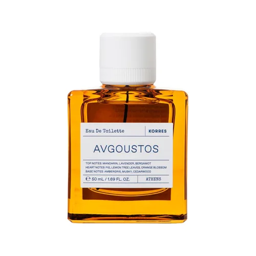 KORRES Avgoustos Eau de Toilette, espray de higo y cítricos, aroma unisex con bergamota de lavanda mandarina, hoja de limón y higo medio, base de